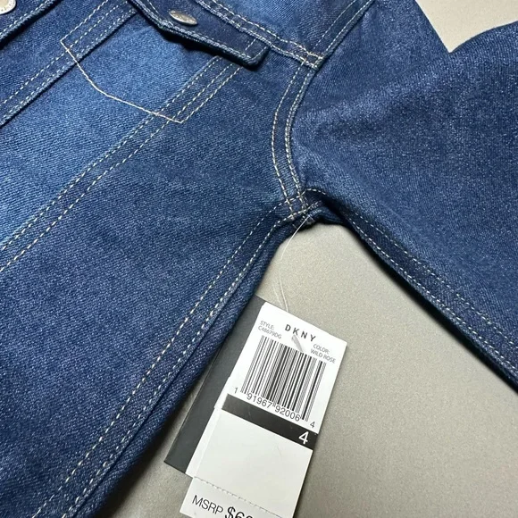 New DKNY GIRLS' DENIM JACKET 🧥 - Picture 4 of 6
